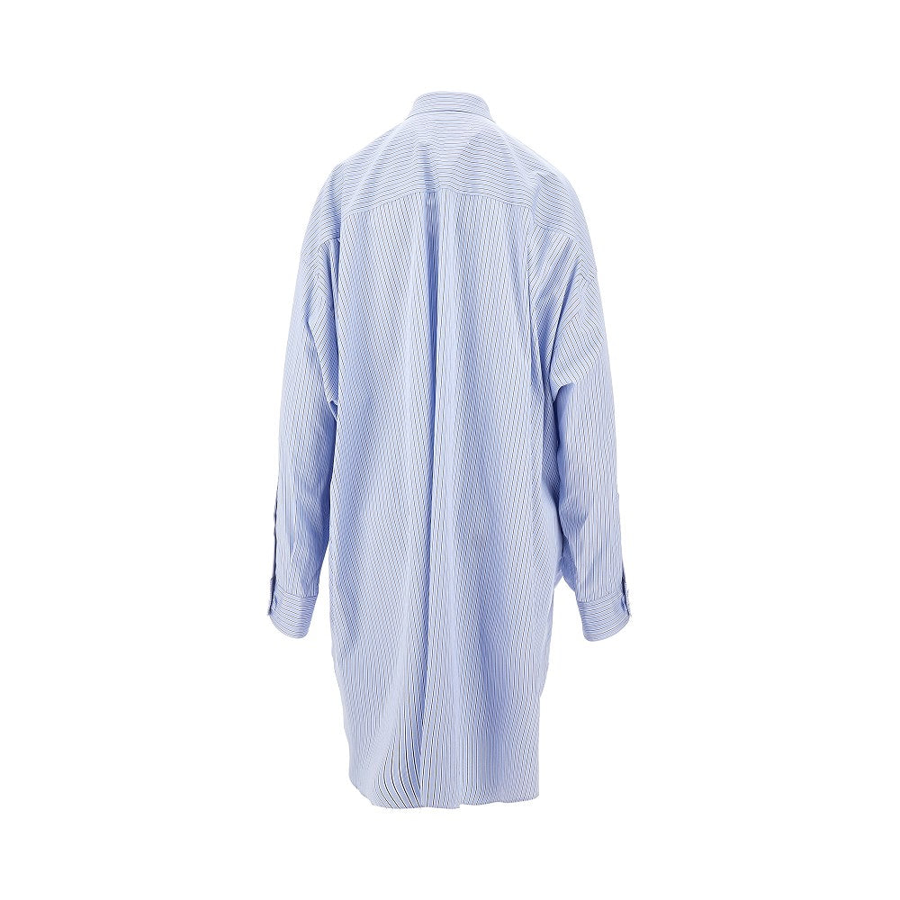 Abito camicia in popeline a righe