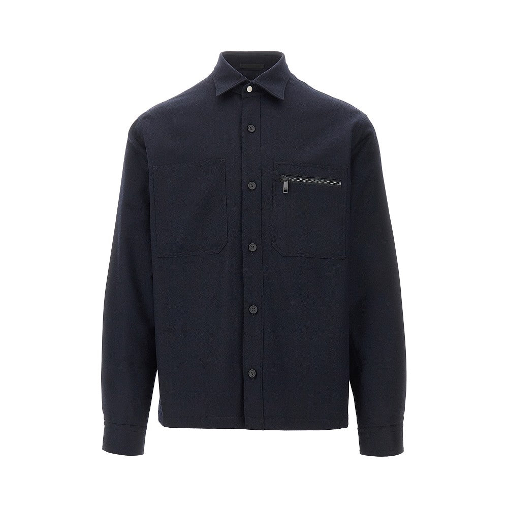 Padded Techmerino shirt jacket