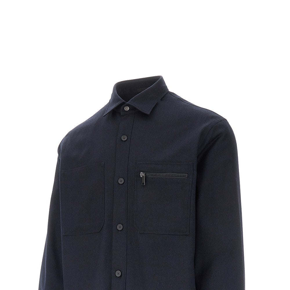 Padded Techmerino shirt jacket