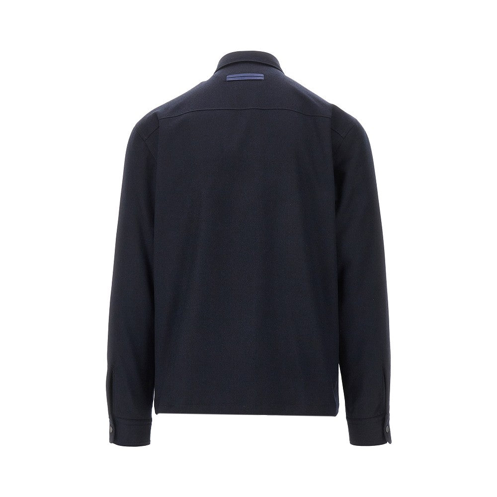 Padded Techmerino shirt jacket