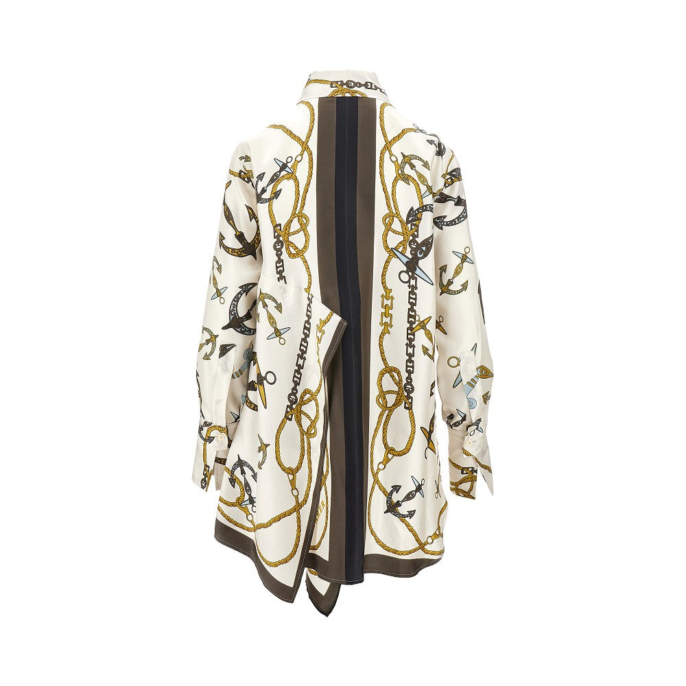 Camicia 'Moléne' in seta stampa foulard