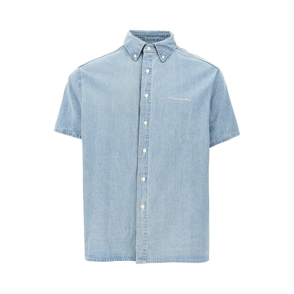 Camicia a manica corta in denim