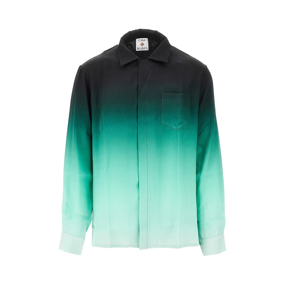 'Ping Pong' jacquard silk shirt