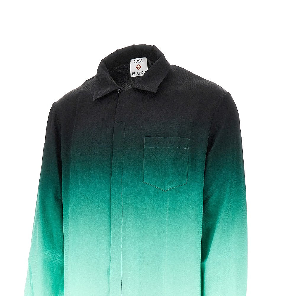 'Ping Pong' jacquard silk shirt