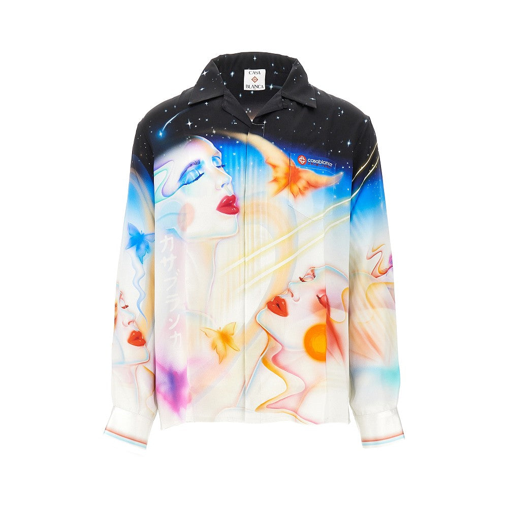 'Galactic Connection' silk shirt