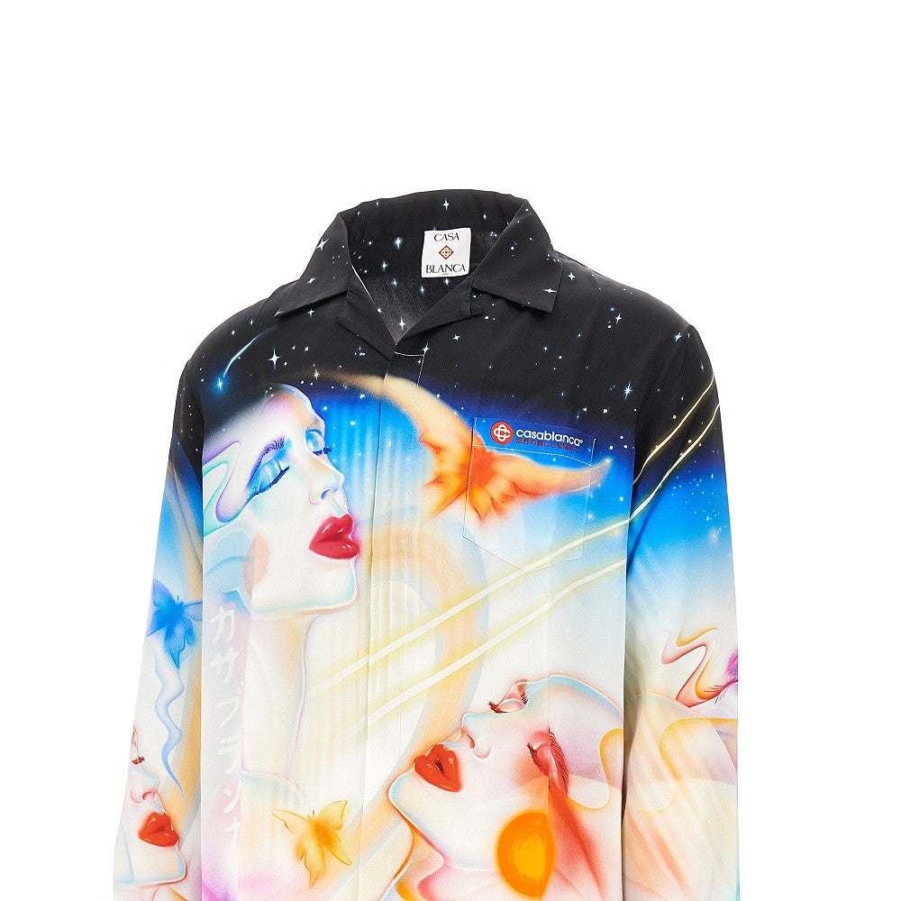 'Galactic Connection' silk shirt