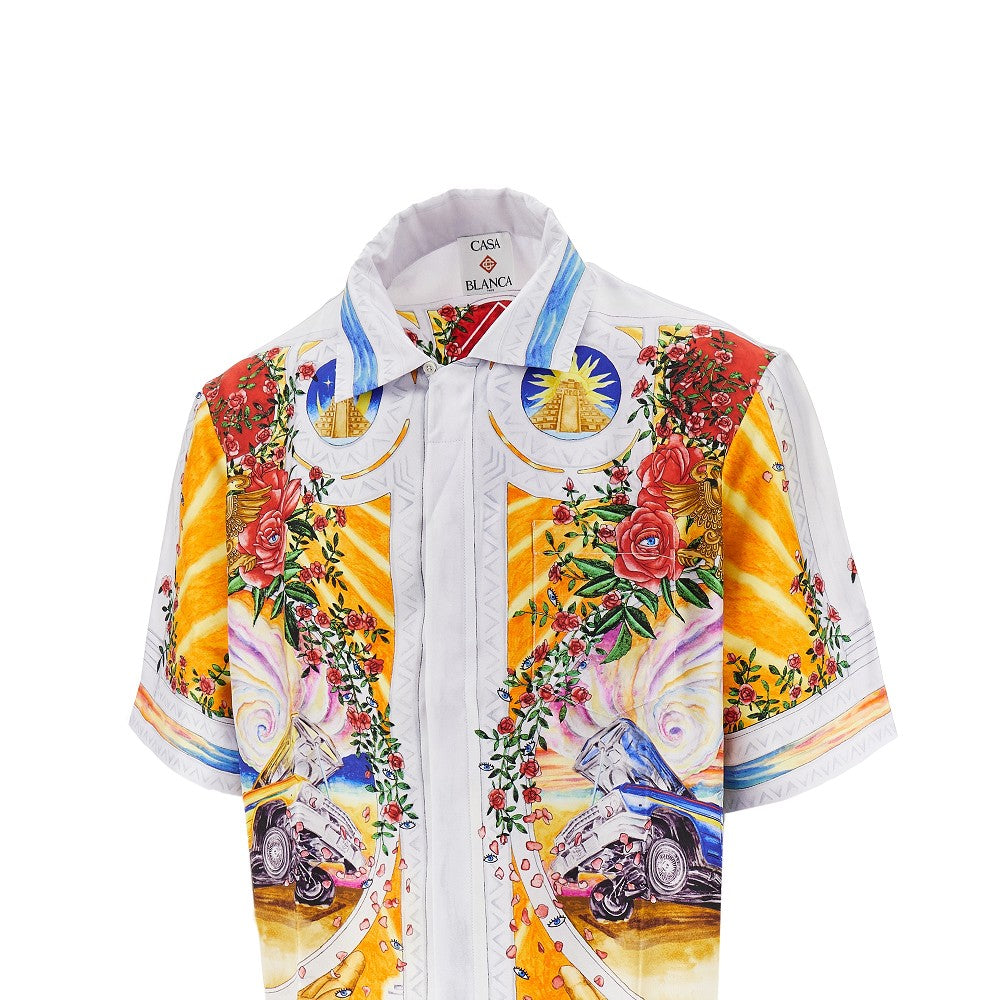 'La Tornade De Rose' silk shirt