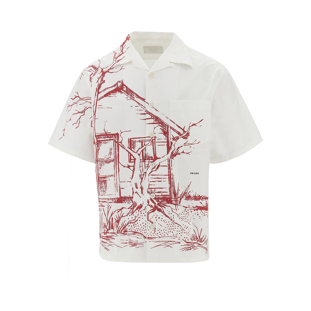 Printed cotton bowling shirt PRADA – RBoutique