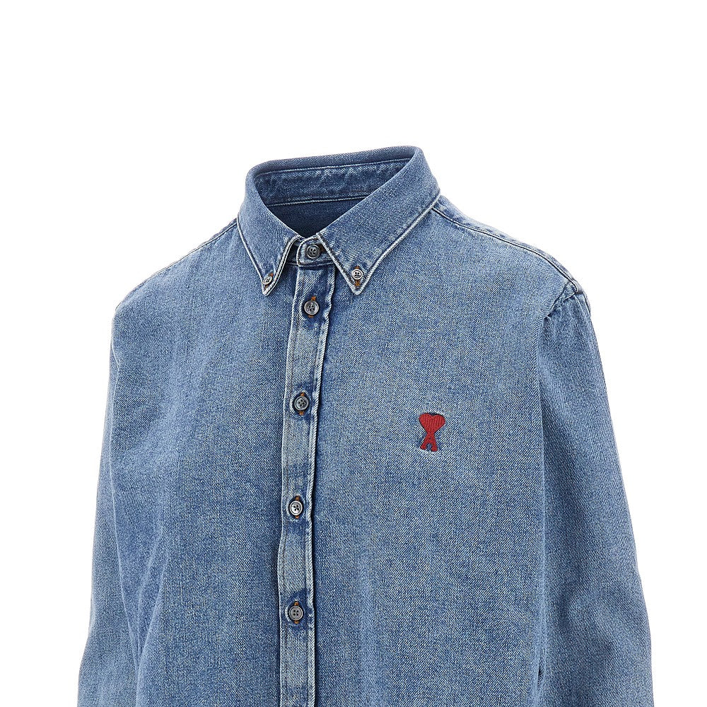 Camicia in denim con ricamo Ami de Coeur