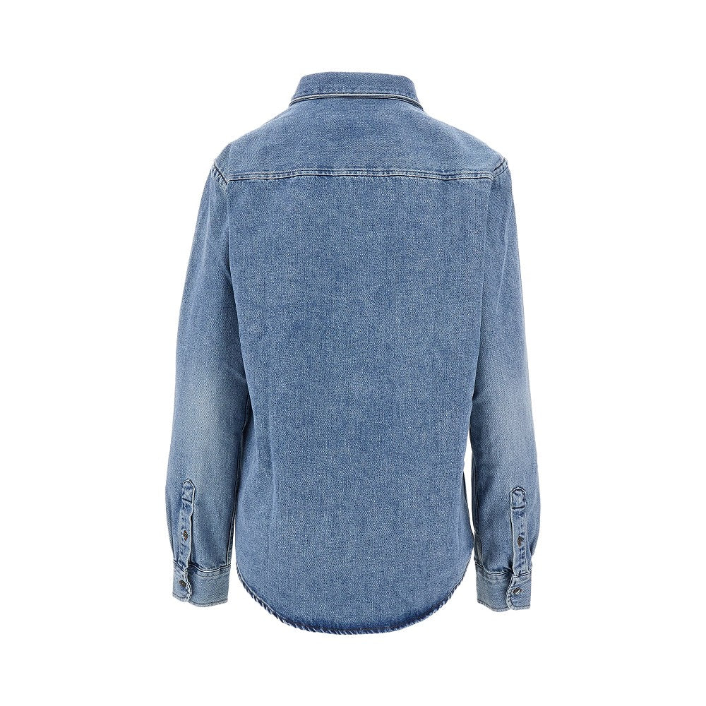 Camicia in denim con ricamo Ami de Coeur