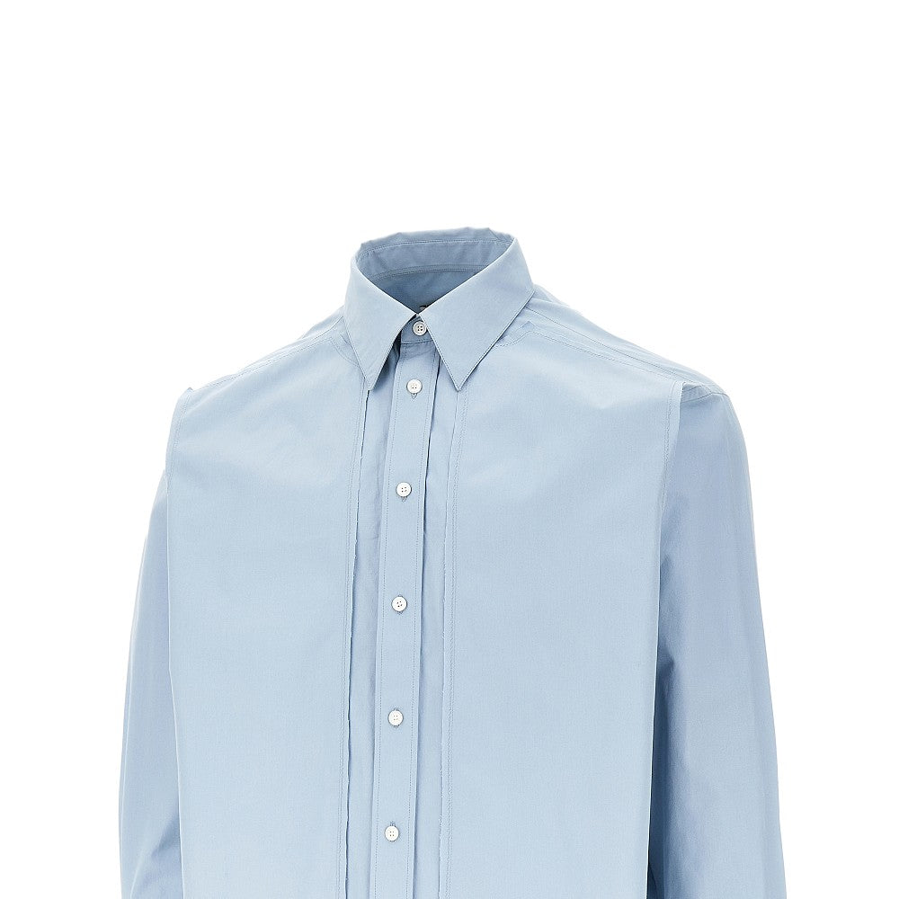 Oversized shirt with raw-cut finishes