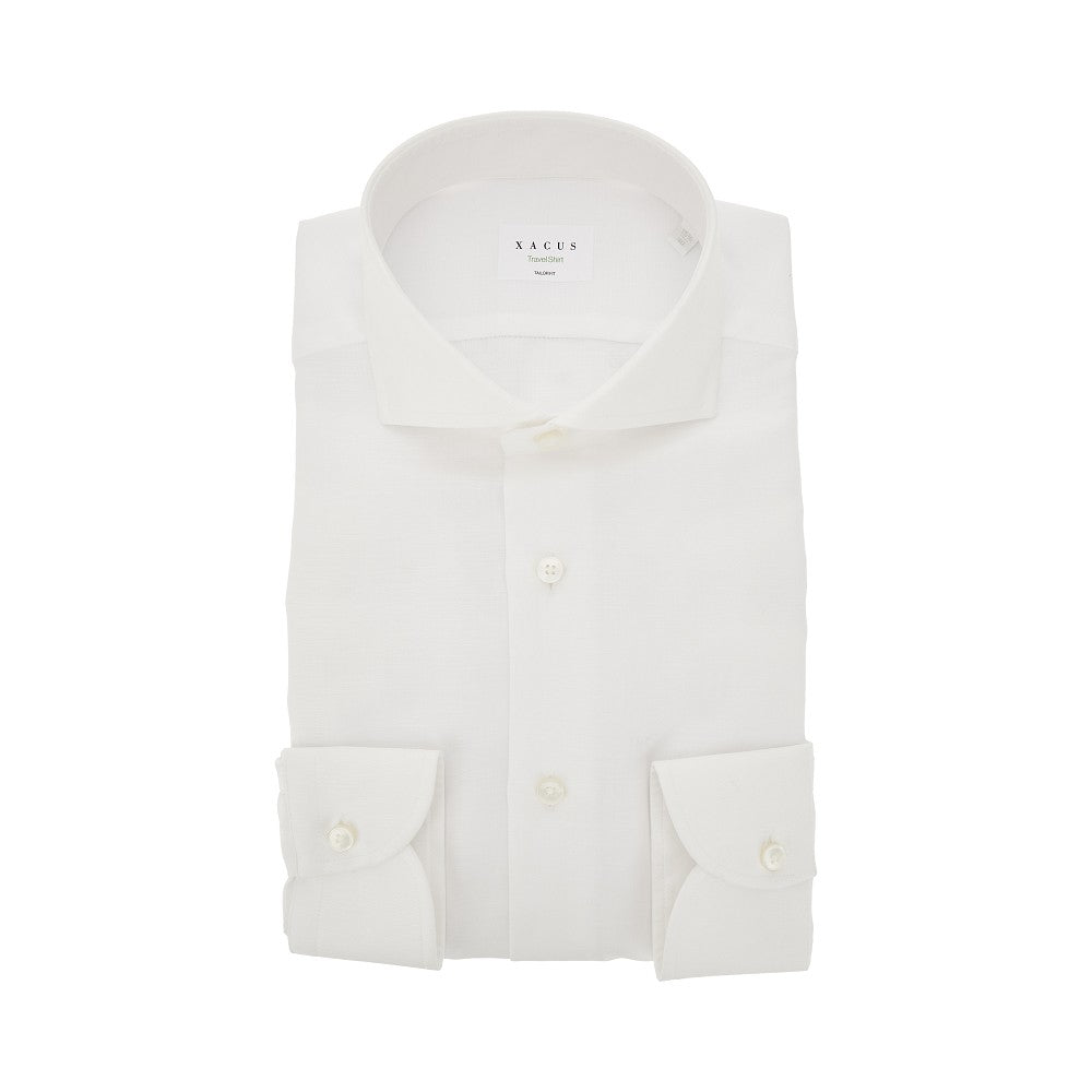 Tailor fit 'Travel' cotton and linen shirt