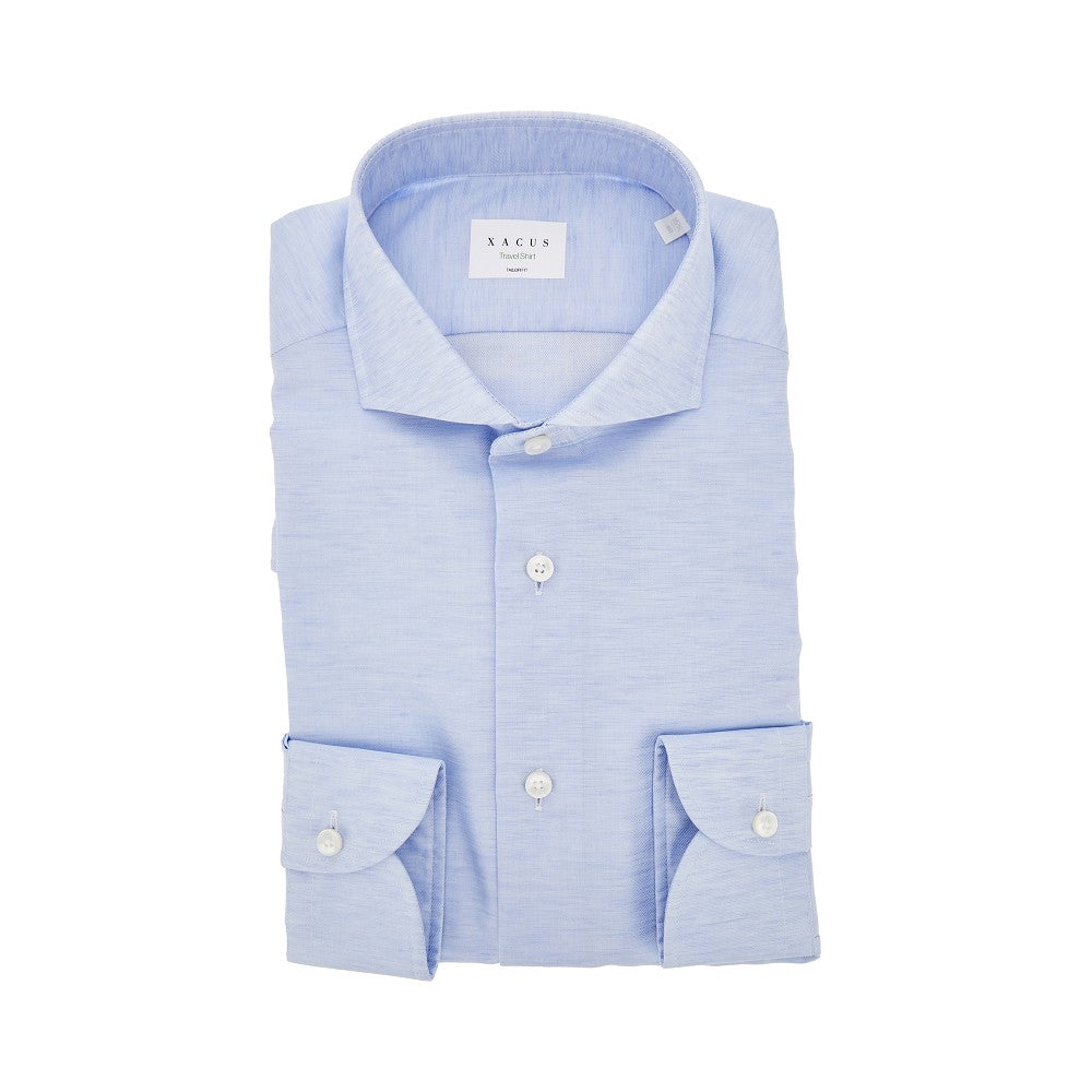 Tailor fit 'Travel' cotton and linen shirt
