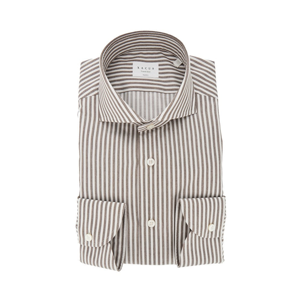 Tailor fit 'Travel' striped cotton shirt
