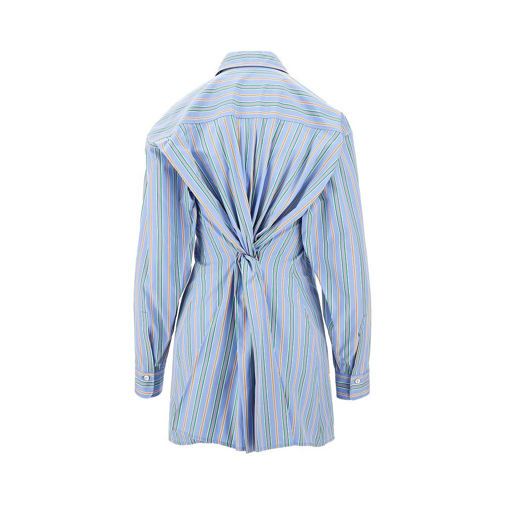 Long shirt with knotted back
