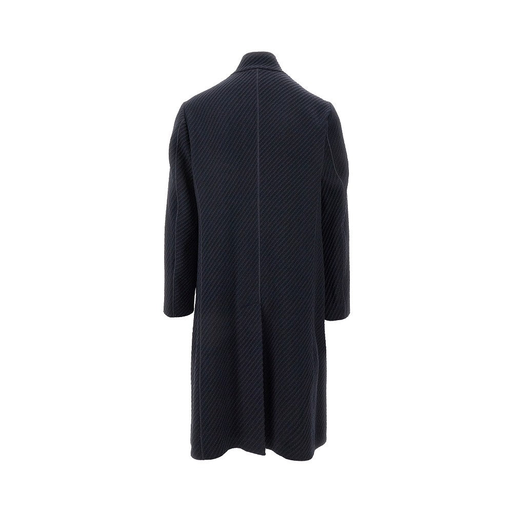 ASV jacquard wool-blend coat