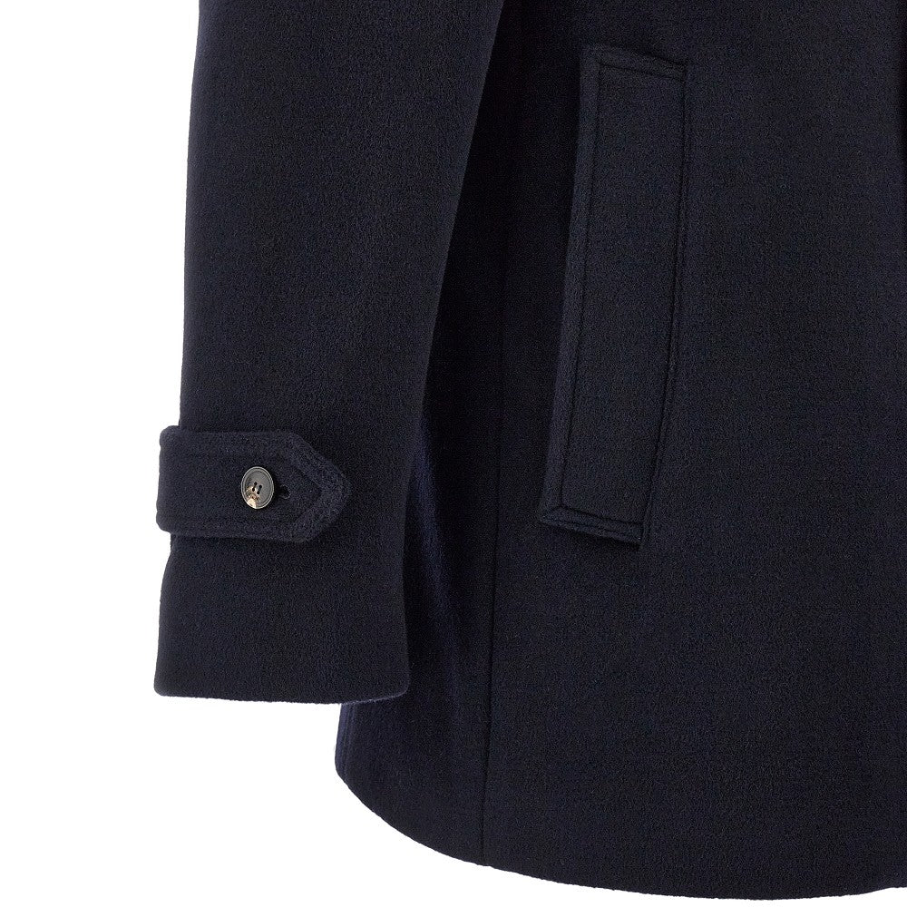 Wool-blend double-breasted peacoat