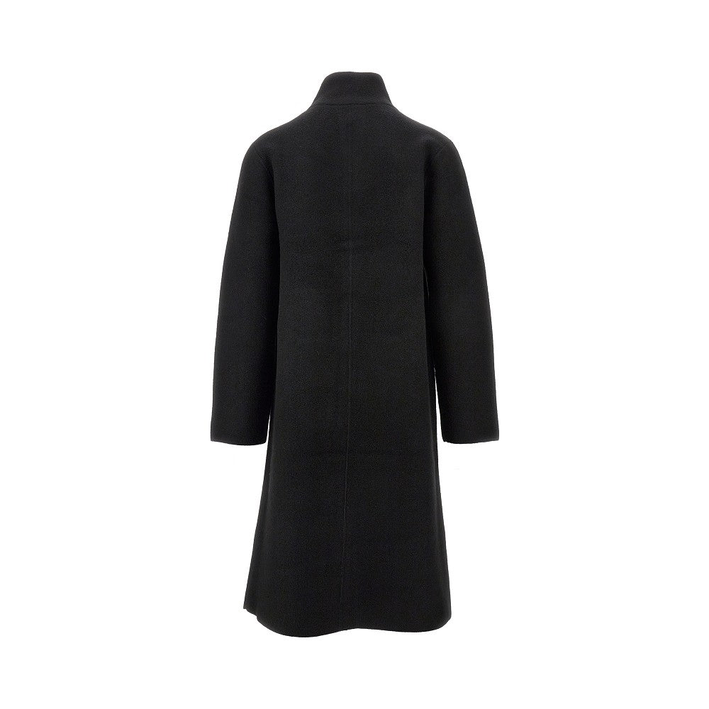 Cappotto a collo alto in maglia