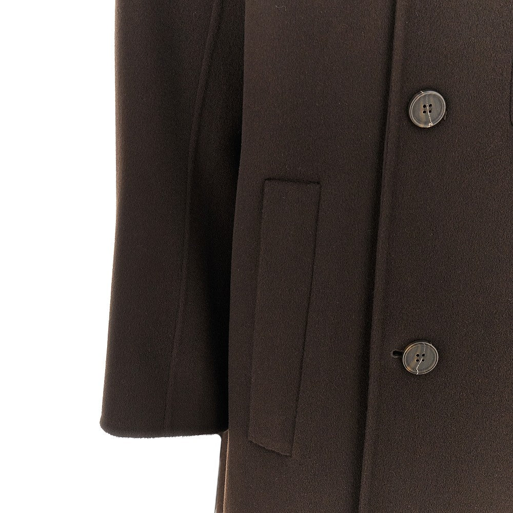 Cappotto doppiopetto in lana e cachemire