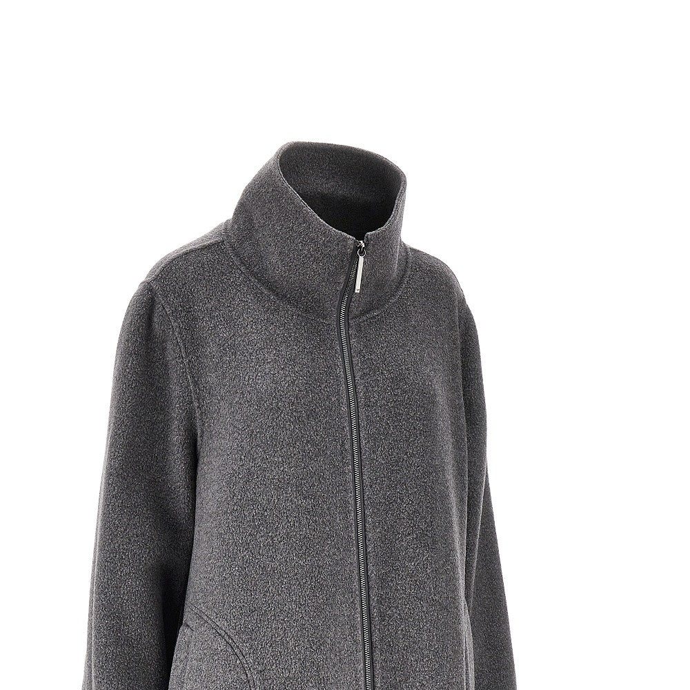 Wool and silk cloth coat