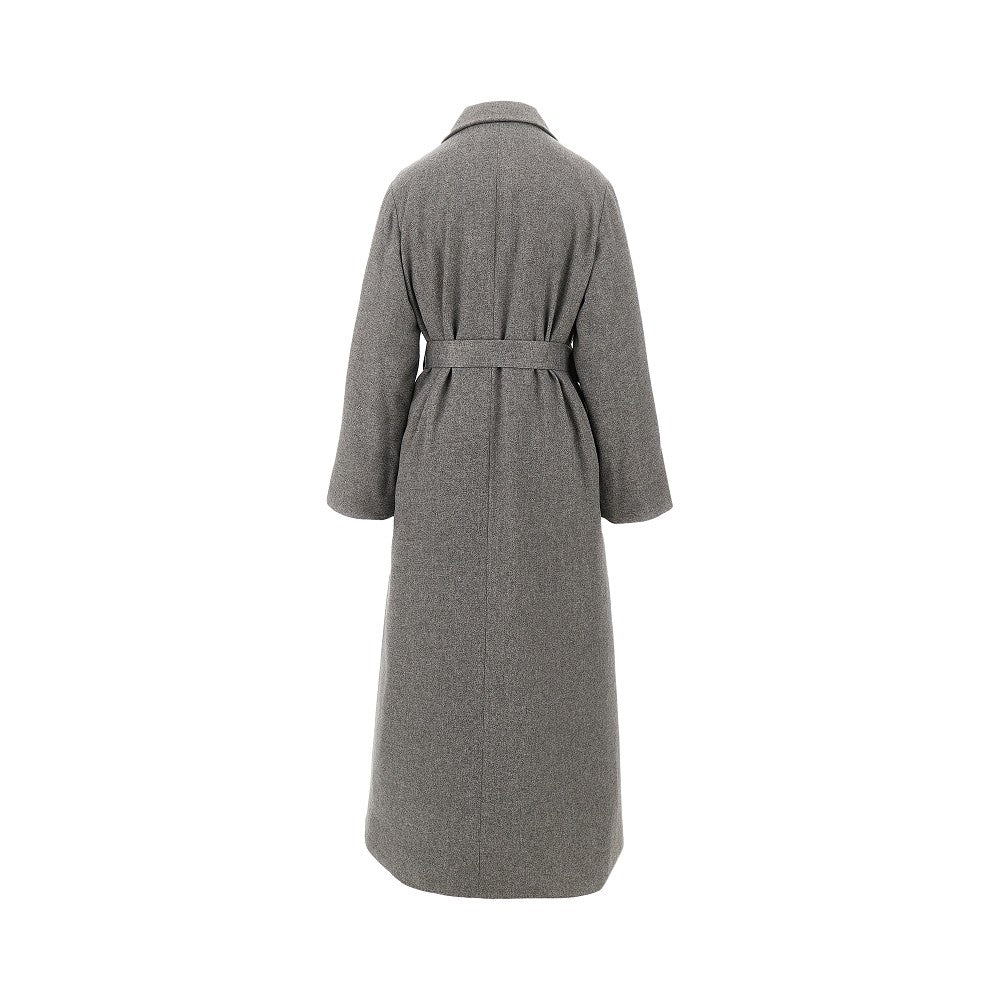Cappotto lungo imbottito con cintura
