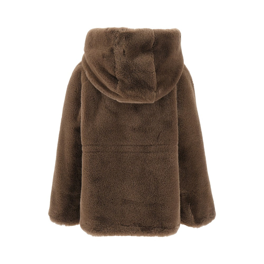 Blouson reversibile in eco-pelliccia e nylon