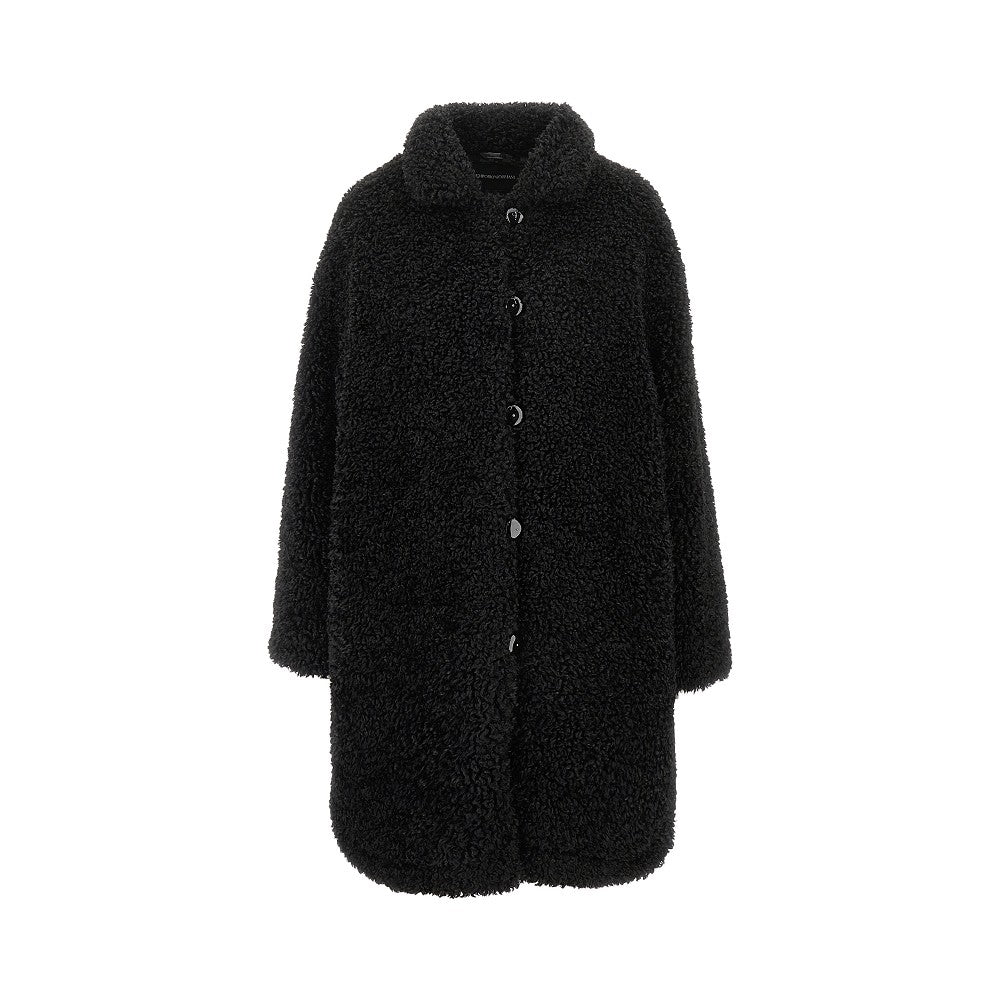 Cappotto oversize in tessuto Teddy