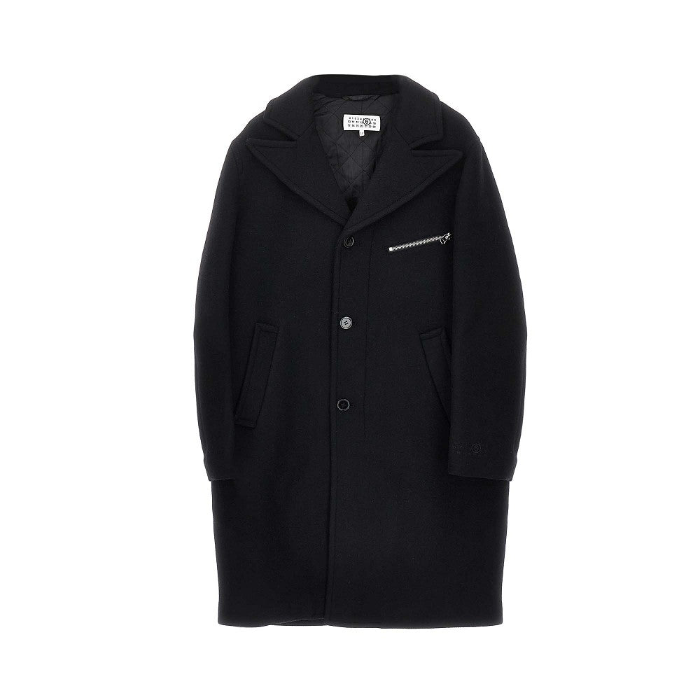Cappotto in panno di misto lana