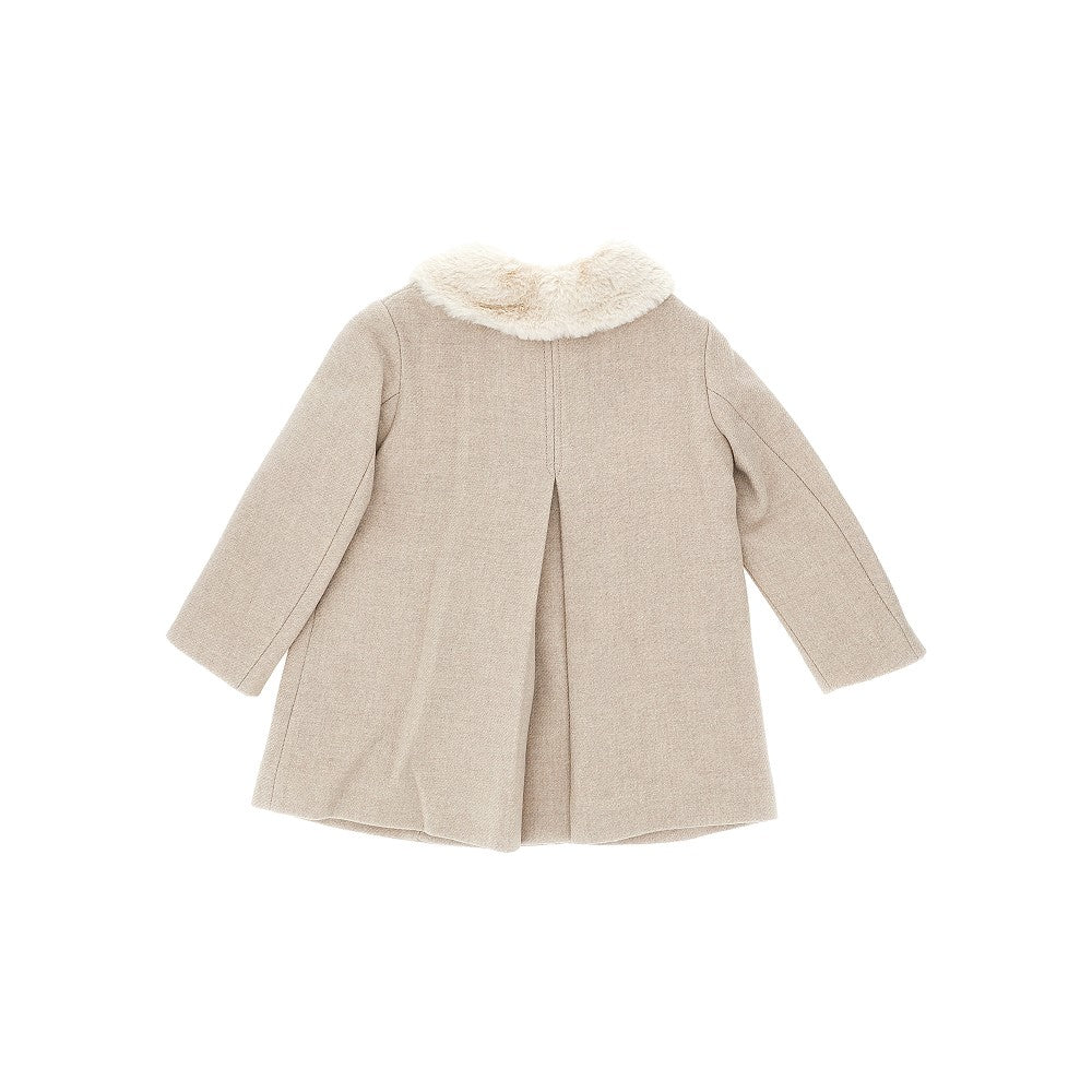 Padded wool-blend coat