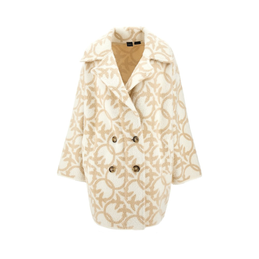 Love Birds pattern peacoat