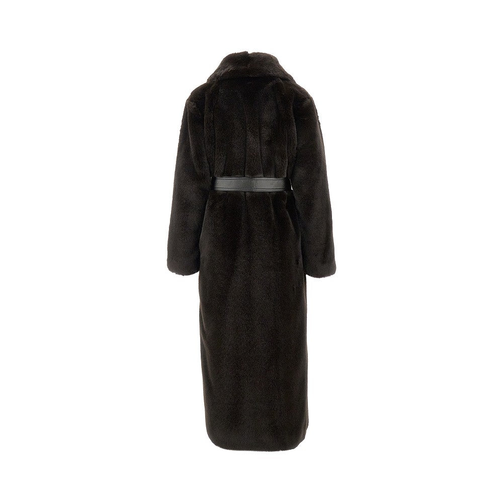 Cappotto lungo in finta pelliccia
