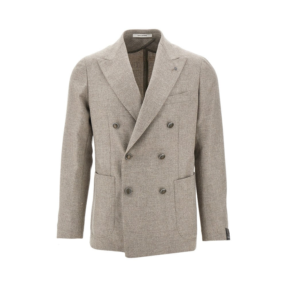 Wool and cashmere double-breasted blazer