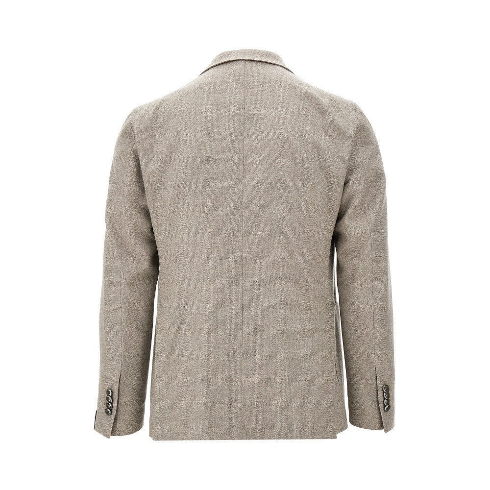 Blazer doppiopetto in lana e cachemire