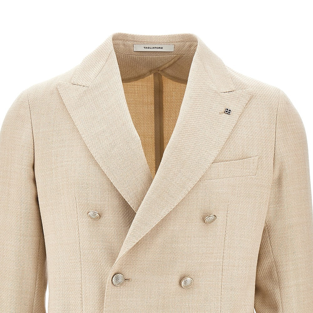 Tweed double-breasted jacket