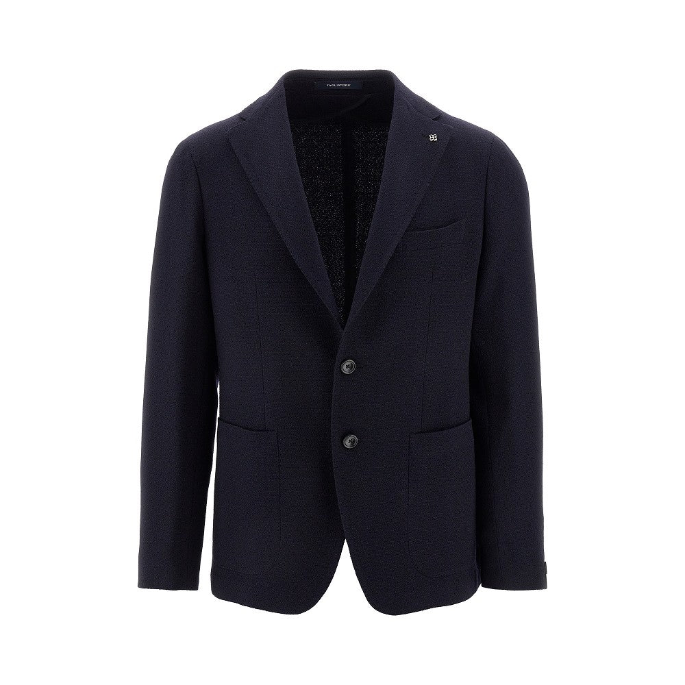 Bouclé wool single-breasted jacket
