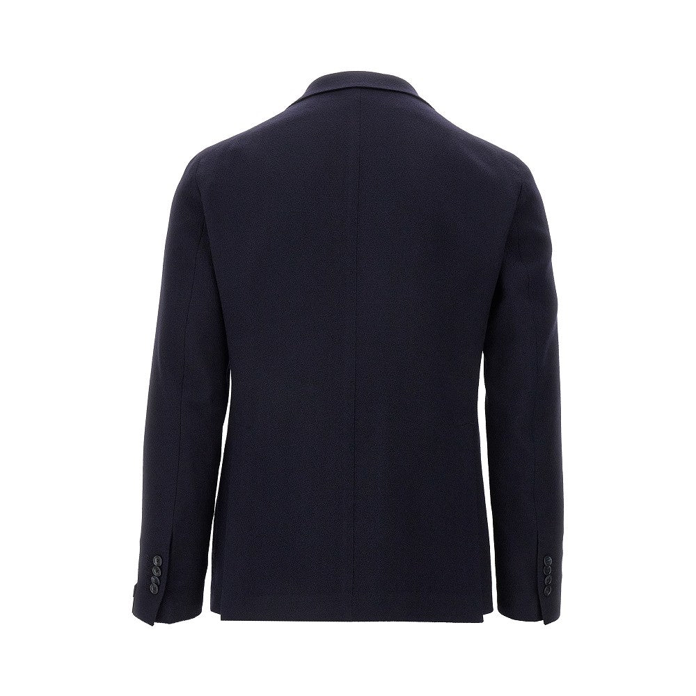 Bouclé wool single-breasted jacket