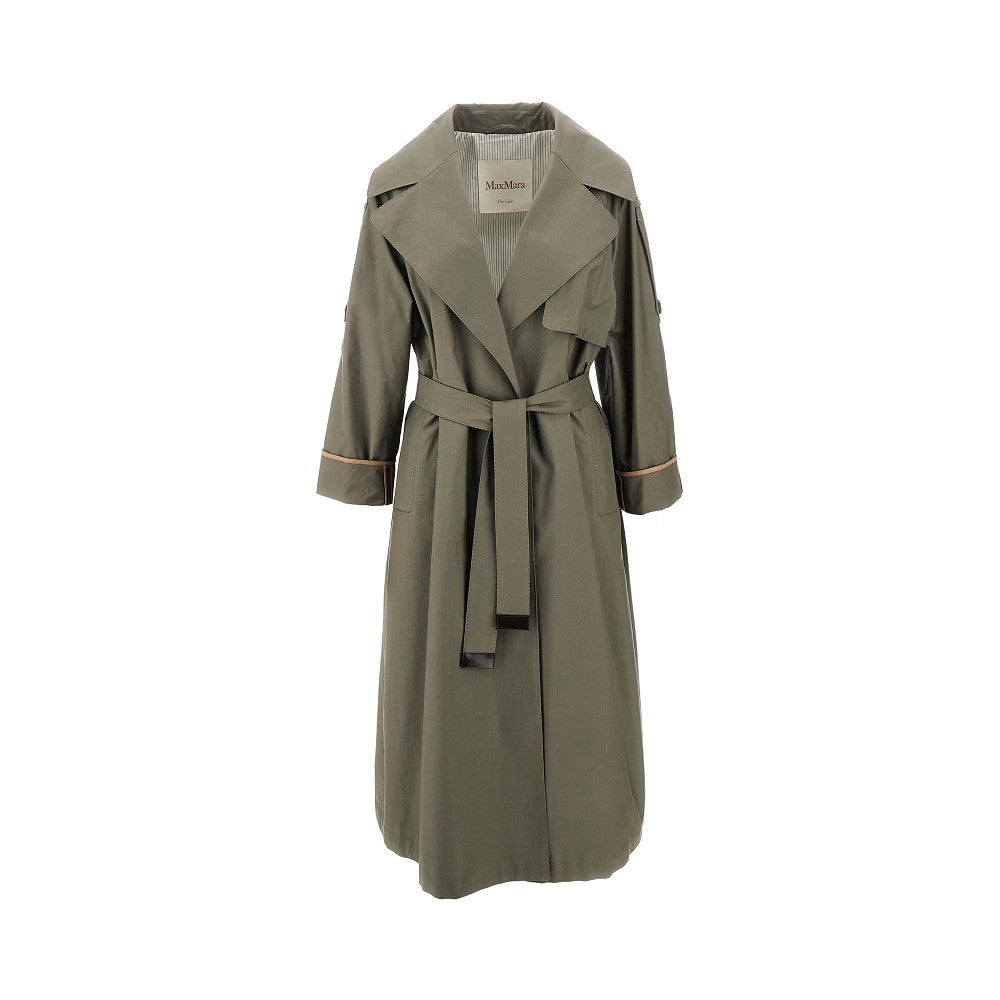 Trench oversize in twill antigoccia