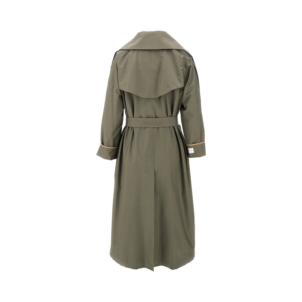 Trench oversize in twill antigoccia