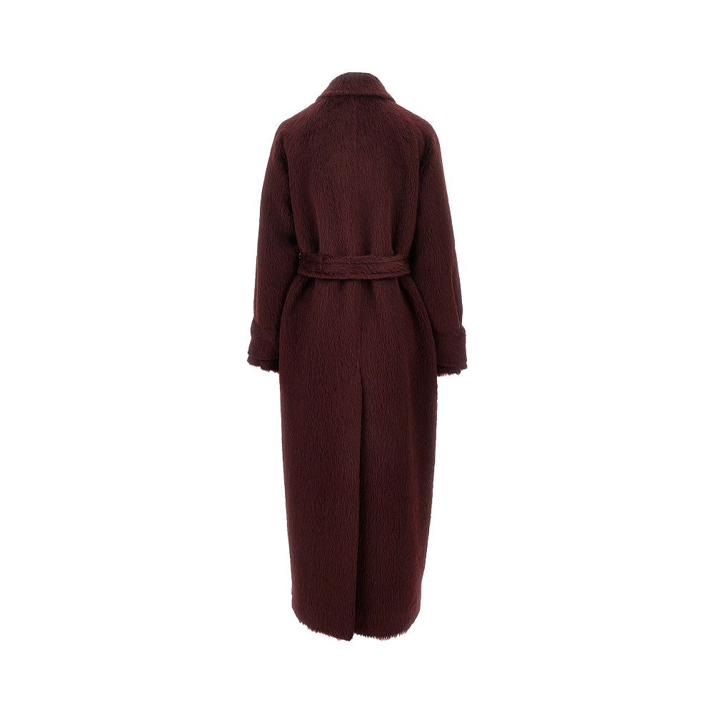 Cappotto lungo oversize in misto alpaca