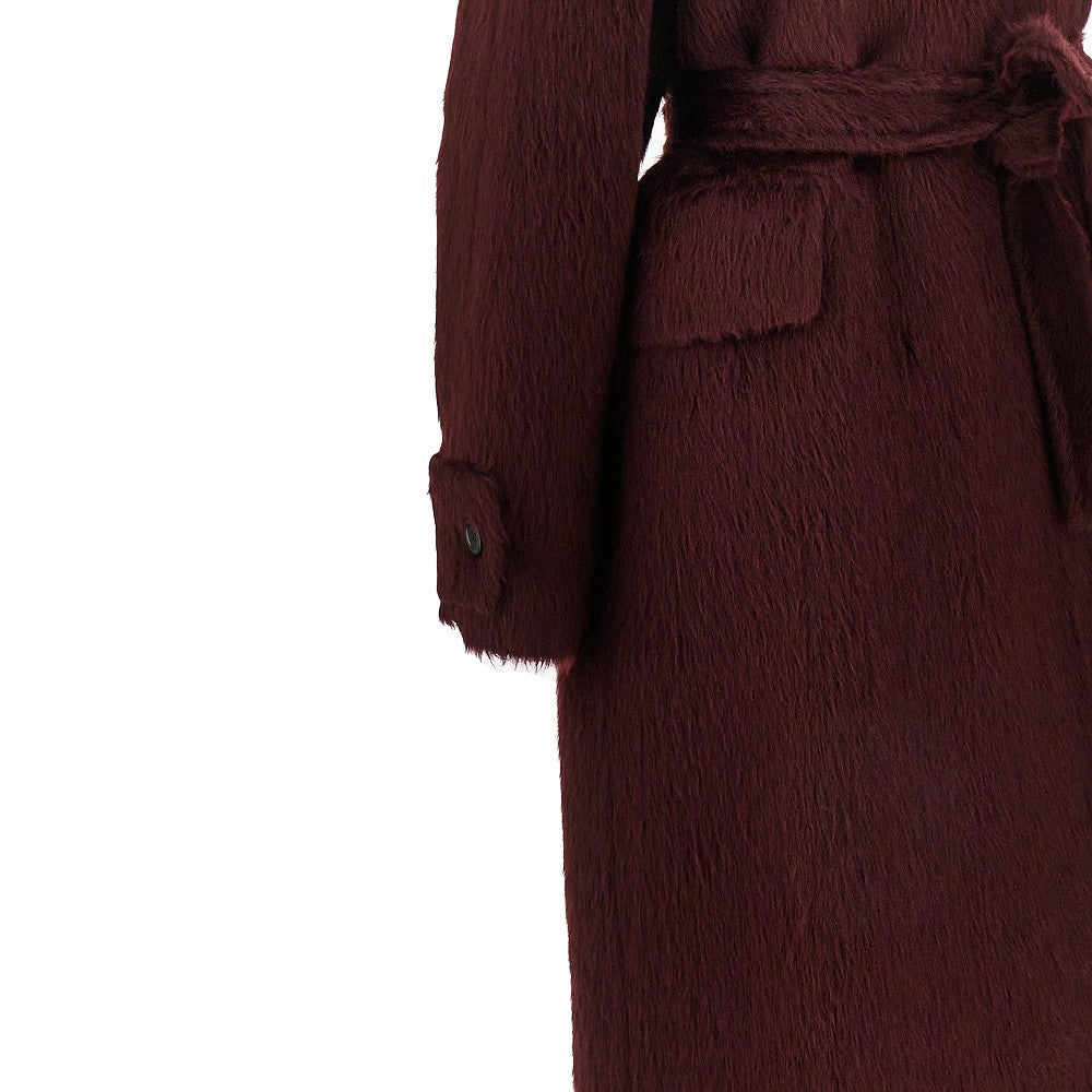 Cappotto lungo oversize in misto alpaca
