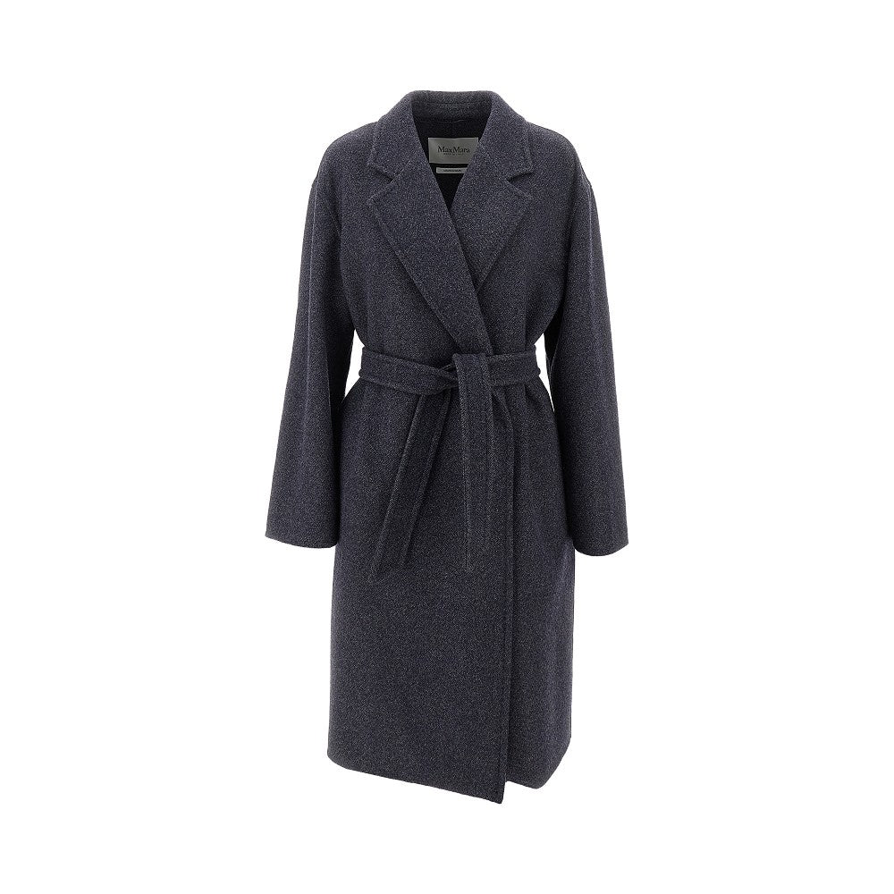 Cappotto in lana con cintura