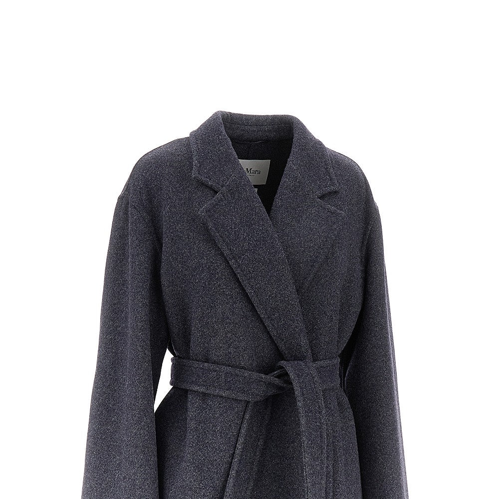 Cappotto in lana con cintura