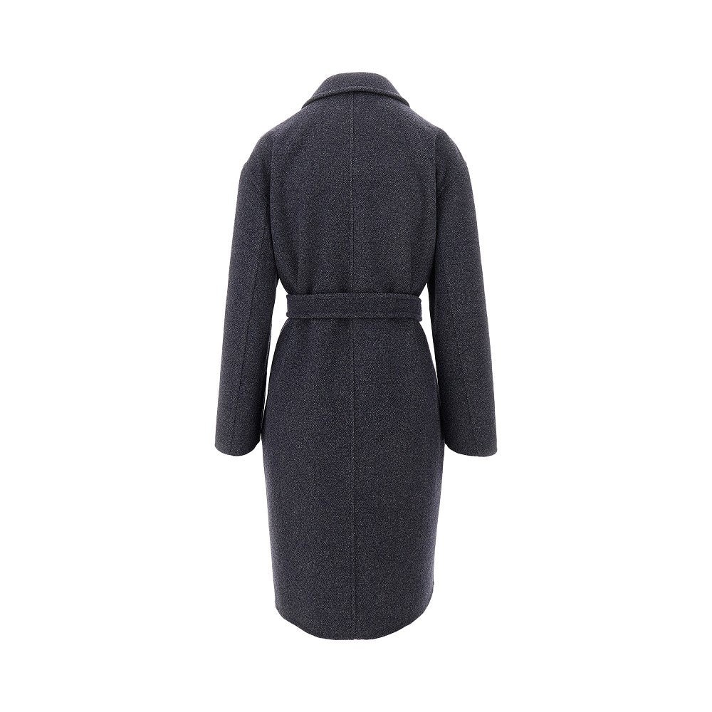 Cappotto in lana con cintura