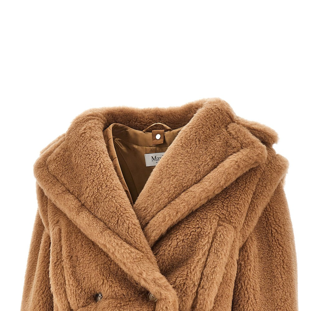 Giacca cropped 2-in-1 in tessuto Teddy