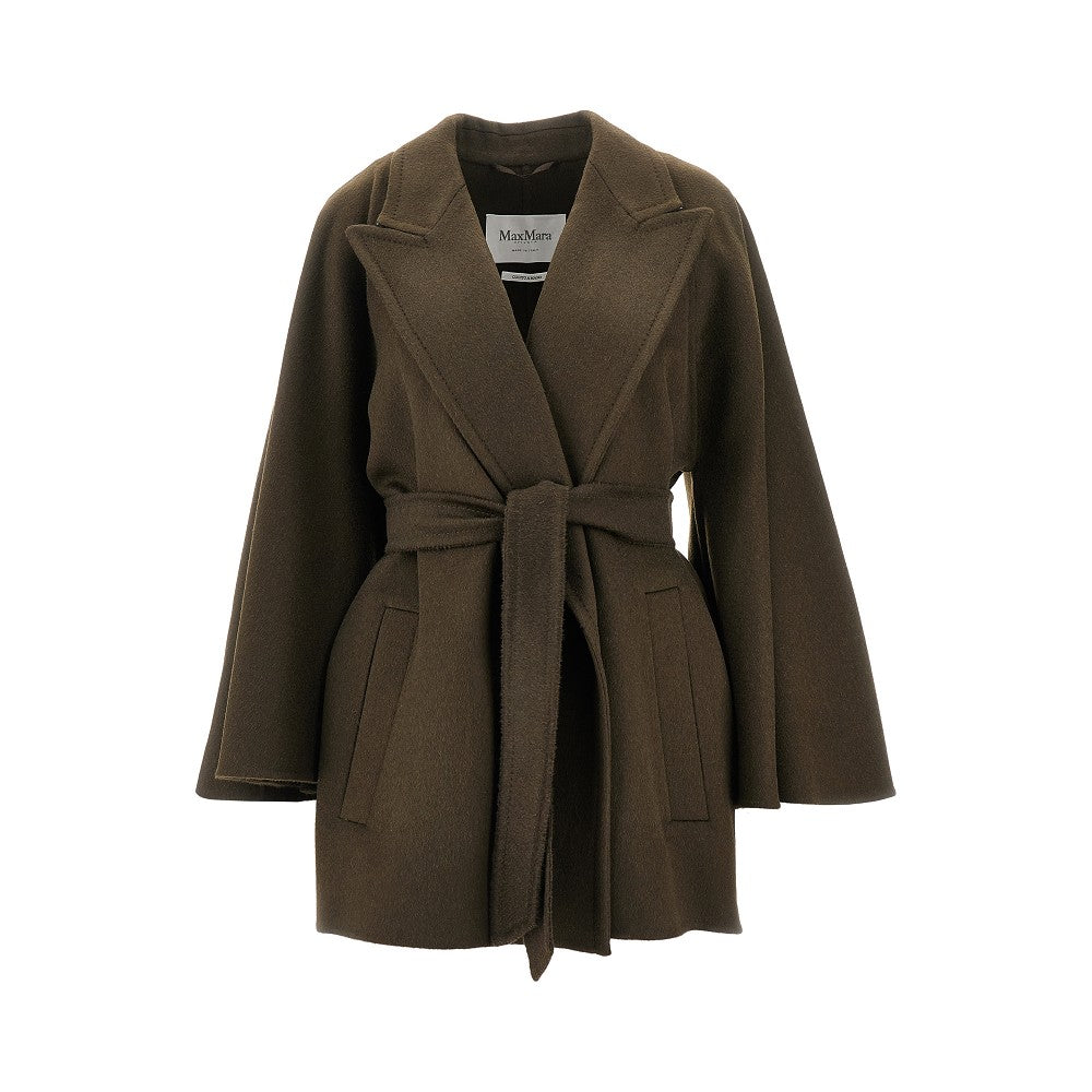 Camelhair short cape coat