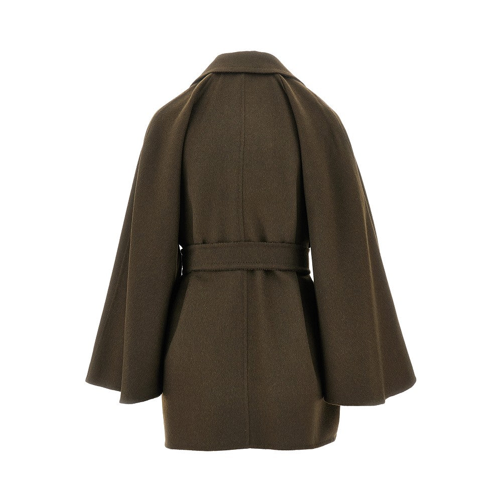 Camelhair short cape coat