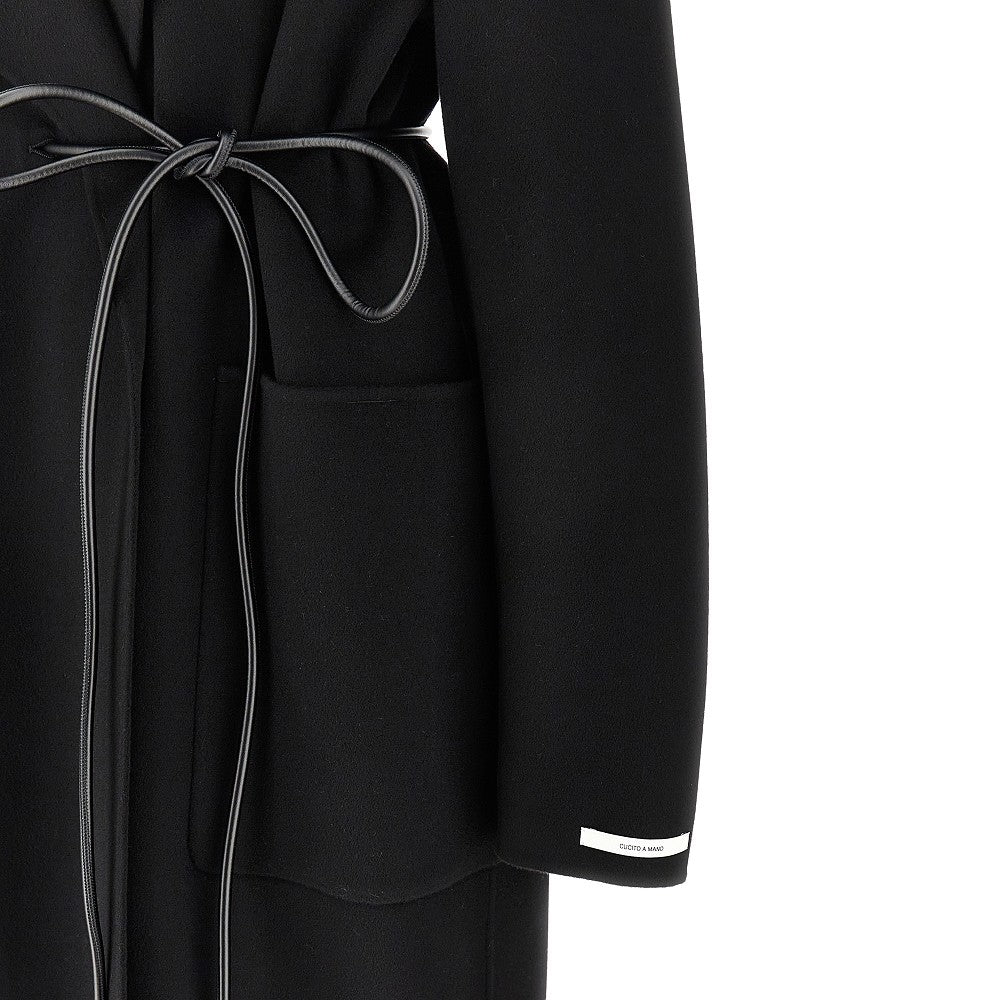 Double drap wrap coat