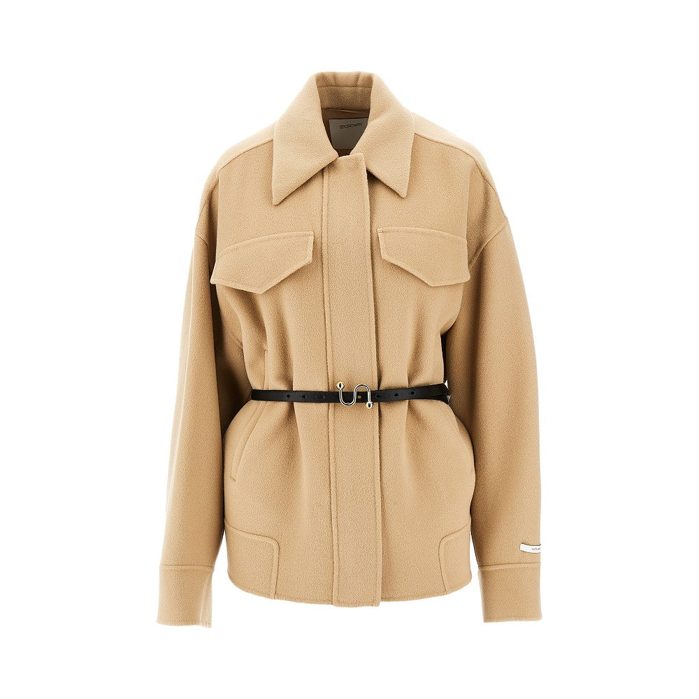 Caban oversize in drap double