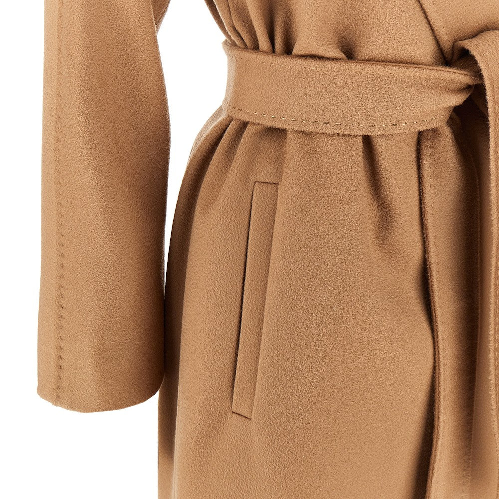 Wool drap wrap coat