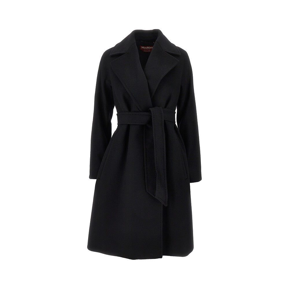 Cappotto a vestaglia in drap di lana